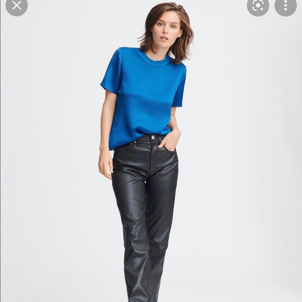 Royal blue silk rag & bone blouse NWT